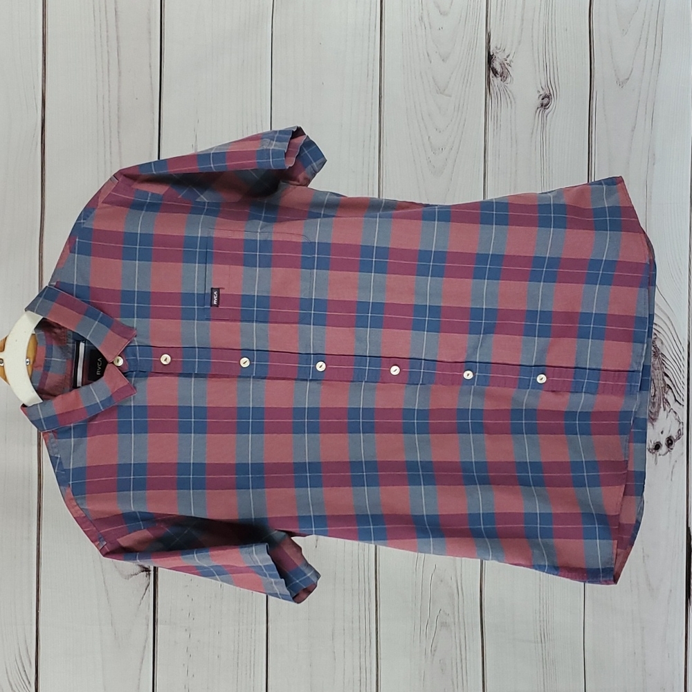 RVCA• L shirt regular fit button up short sleeves plaid